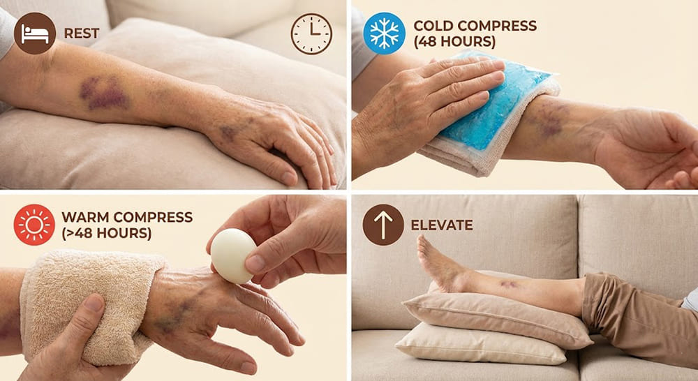 xuất huyết dưới da ở người già